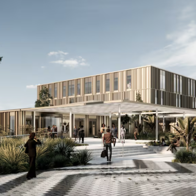 Impression of Courhouse under construction in Whanganui