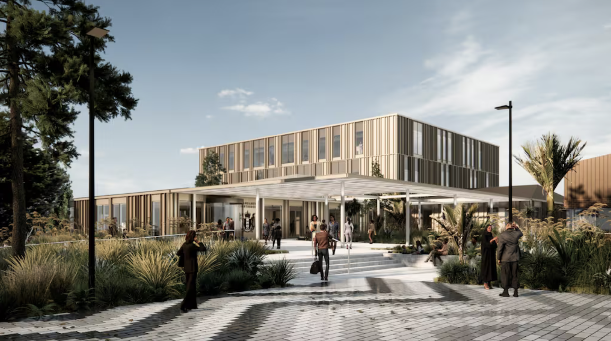 Impression of Courhouse under construction in Whanganui