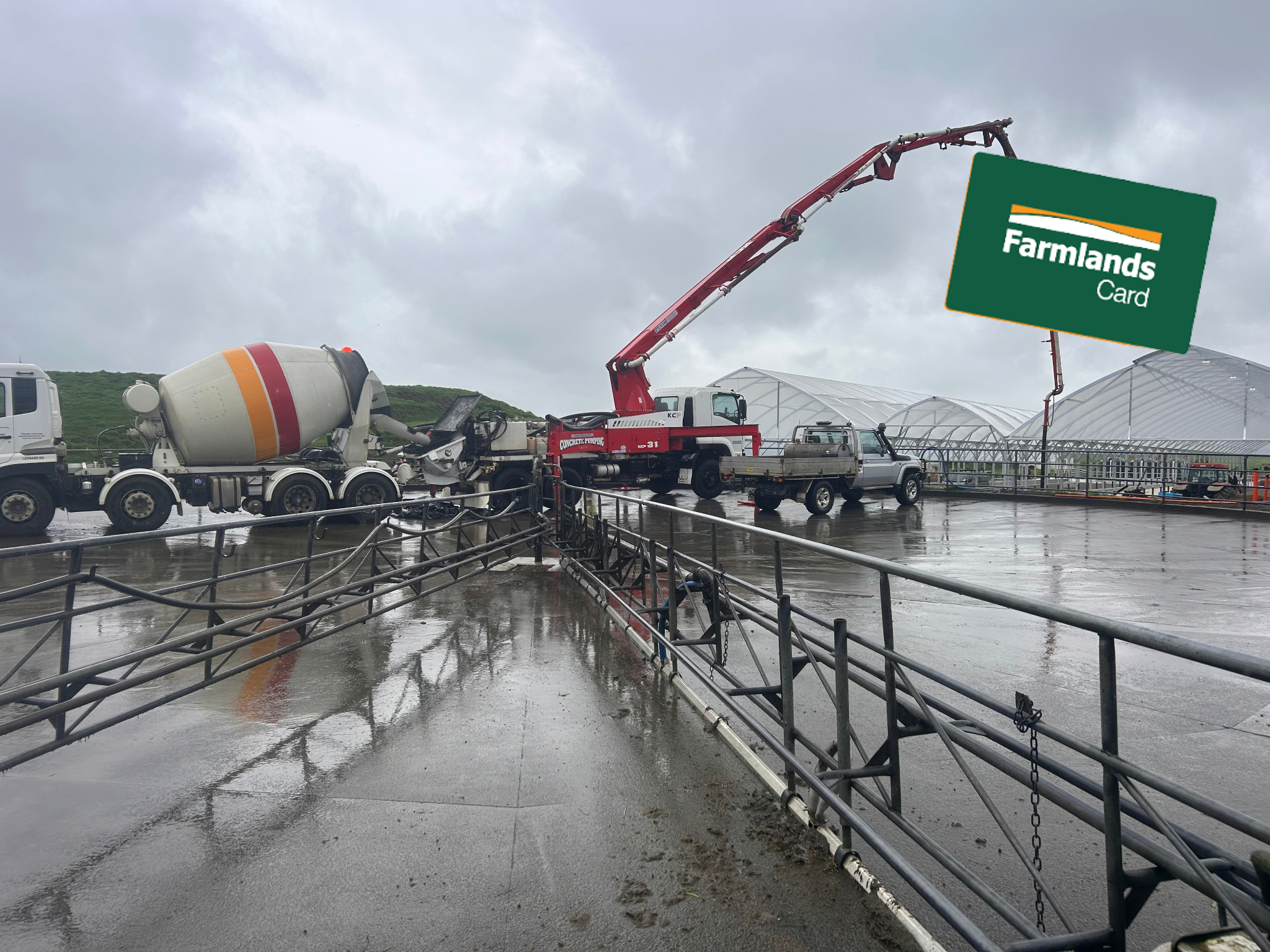 concrete feed pad